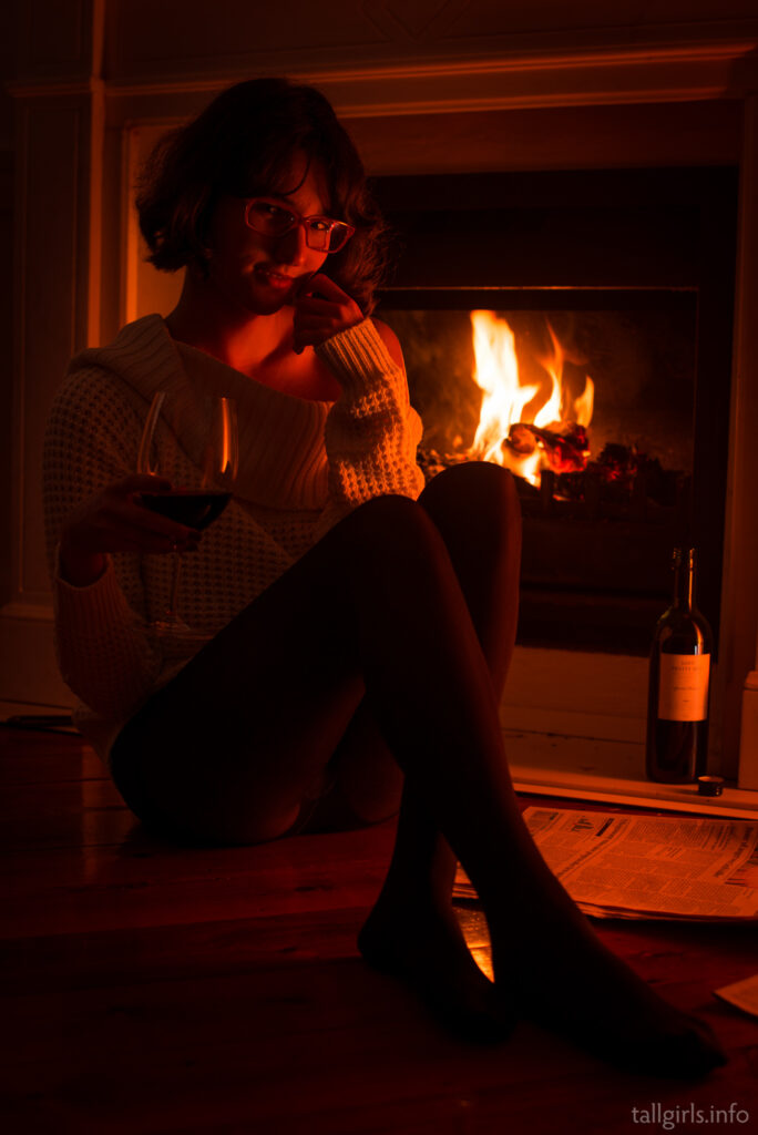 Aisu – by the fireplace with nee-chan